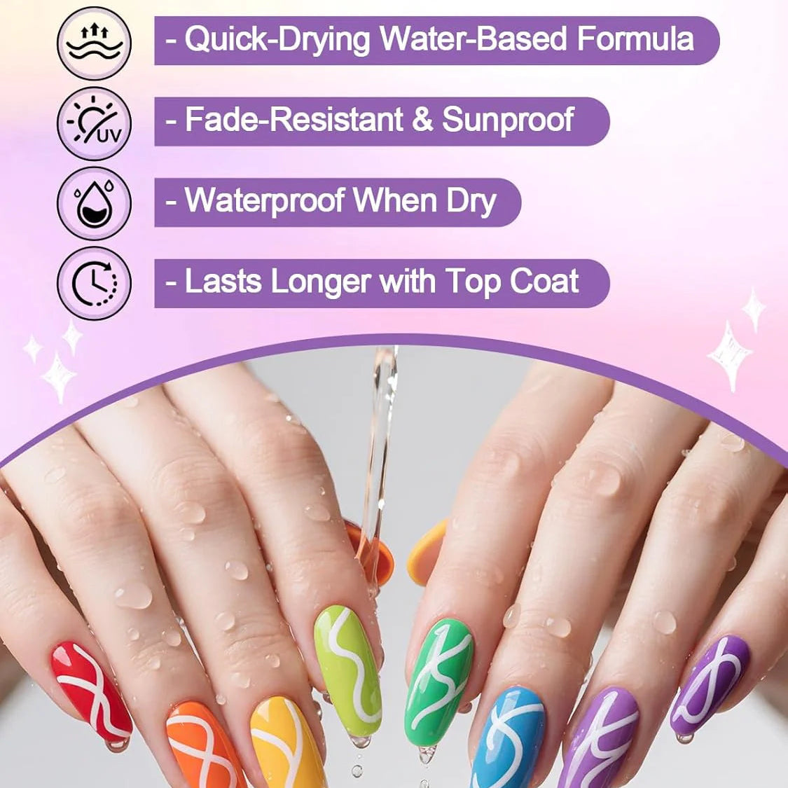 MARS- Nail Art Pens Set of 12 Colors