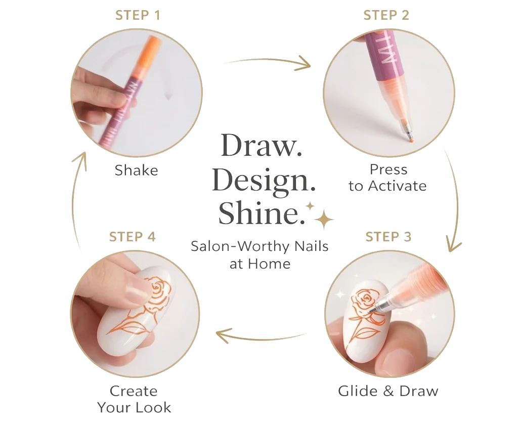 MARS- Nail Art Pens Set of 12 Colors